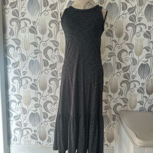 Madewell Black and White Striped Maxi Dress